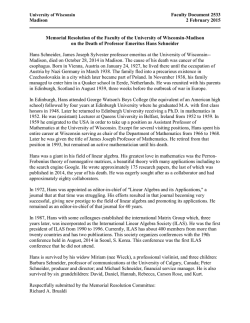 Professor Emeritus Hans Schneider