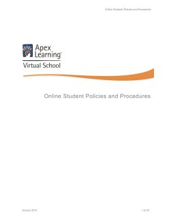Online Students Policies and Procedures