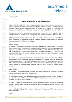 For personal use only - Australian Securities Exchange