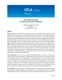 The Past and Future of the Middle East