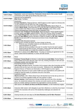 Time Programme and Speakers Duration 12.00