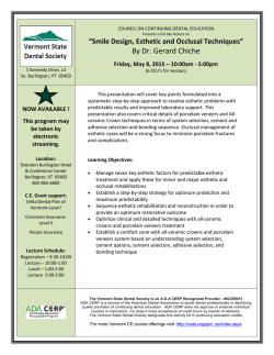 brochure - Vermont State Dental Society