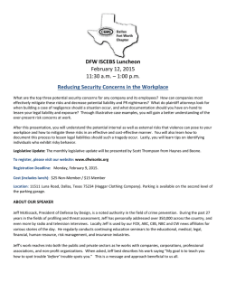 DFW ISCEBS Luncheon February 12, 2015 11:30