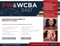 Conference Agenda - Innovative Management Solutions, LLC