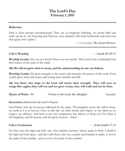 Weekly Bulletin - Faith Presbyterian Church