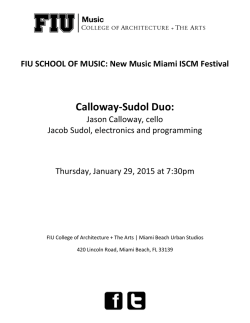 Concert Program - new music miami
