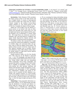 GEOLOGIC MAPPING OF CENTRAL VALLES MARINERIS, MARS