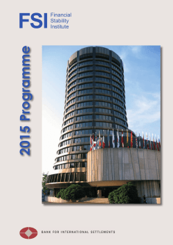 FSI 2015 programme - Bank for International Settlements