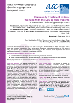 Reservation Form - The Andrew Sims Centre