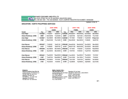 singapore / north philippines services