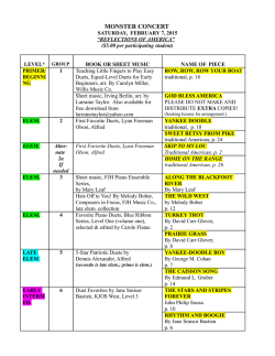 Monster Concert 2015 Songlist