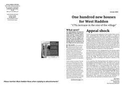 January 2015 issue - West Haddon Info!