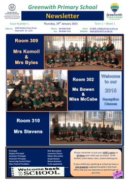Latest Newsletter - Greenwith Primary School