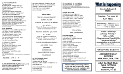 Current PWC Bulletin - Praise and Worship Center