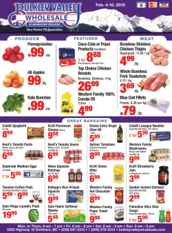 Weekly Flyer - Bulkley Valley Wholesale