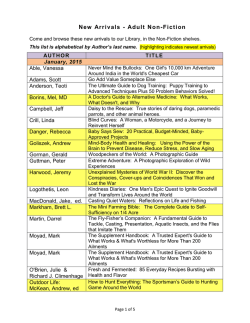 New Arrivals - Adult Non-Fiction