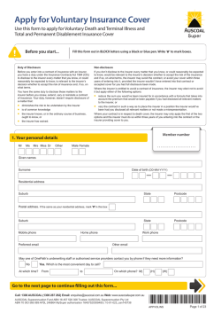 Apply for Voluntary Insurance Cover