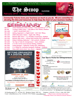 The Scoop &ndash; February 2015 - Community Futures Development