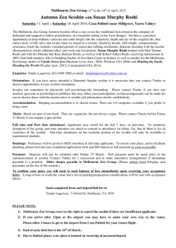 Autumn Zen Sesshin with Susan Murphy Roshi