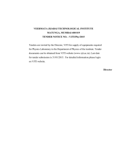 Tender Document for Equipments required in Physics Laboratory