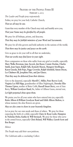 Prayers of the People: Form III