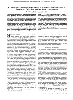 A Controlled Comparison of the Efficacy of Hetastarch and