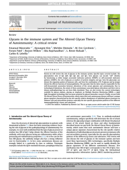 Glycans in the immune system and The Altered Glycan Theory of