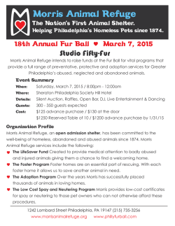 Morris Animal Refuge - Philadelphia Fur Ball 2014