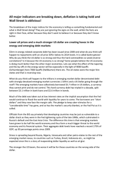 All major indicators are breaking down, deflation is taking