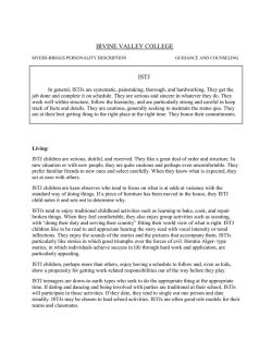 IRVINE VALLEY COLLEGE ISTJ