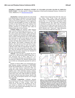 Possible Carbonate Minerals Within an Unnamed Gullied Crater in