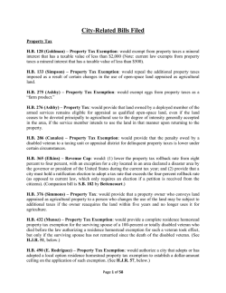 City-Related Bills Filed