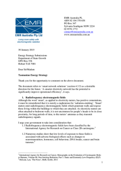 1 EMR Australia PL ABN 82 104 370 658 PO Box 347 Sylvania