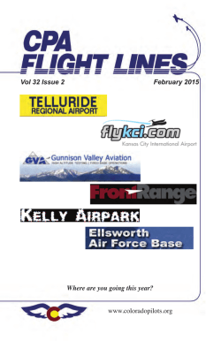 Vol 32 Issue 2 February 2015 www.coloradopilots.org Where are