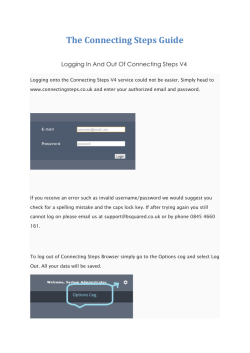 The Connecting Steps Guide - Connecting Steps Support Portal