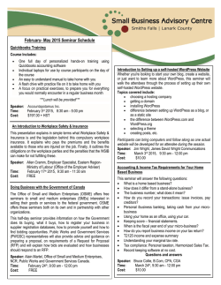PDF Seminar Schedule - Small Business Advisory Centre