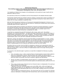 Netherlands Statement First drafting session of the outcome