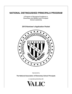 Download the 2015 NDP &ndash; Nominee Application Packet (PDF)