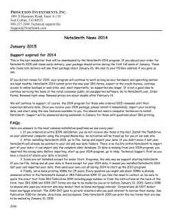 NoteSmith News 2014 January 2015