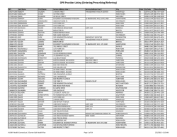 OPR Provider Listing (Ordering/Prescribing