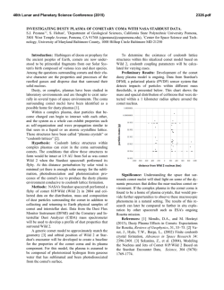INVESTIGATING DUSTY PLASMA OF COMETARY COMA WITH