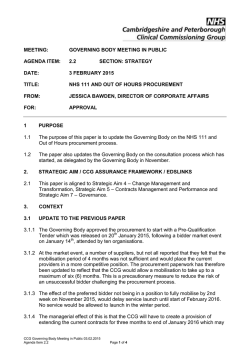 Agenda Item 02.2 - NHS 111 OOH Update