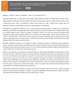 772 Patient satisfaction with the safety and efficacy of fixed-dose