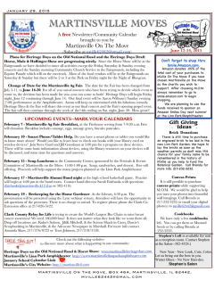 Community Newsletter - the City of Martinsville, Illinois