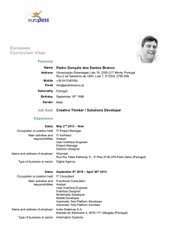 Europass Curriculum Vitae