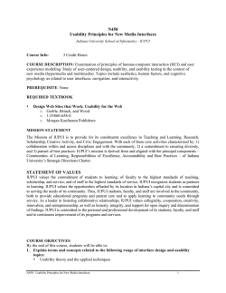 Sample Syllabus - Informatics at IUPUI