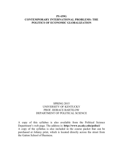 Ps439syl-Spring -2015 - Political Science