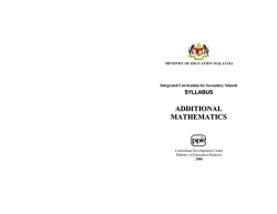 ADDITIONAL MATHEMATICS