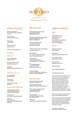 View our dinner menu