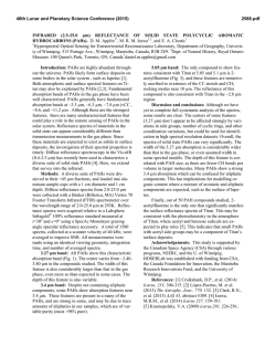 INFRARED (2.5-25.0 &micro;m) REFLECTANCE OF SOLID STATE